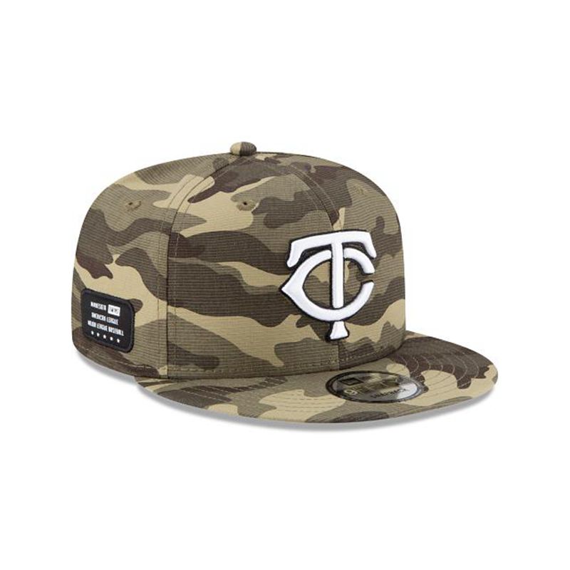 MLB Minnesota Twins Armed Forces Weekend 9Fifty Snapback (SZO4190) - Green New Era Caps